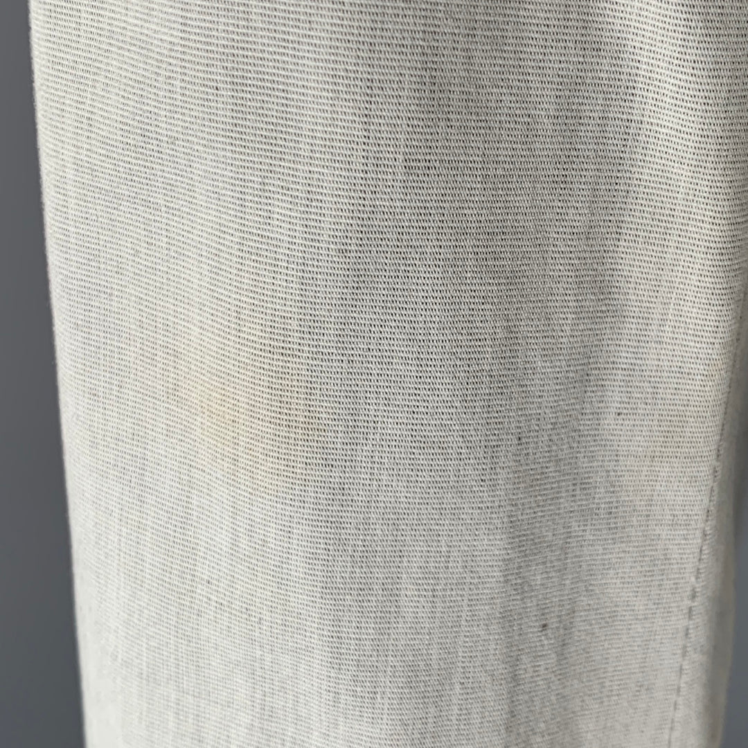 SHANGHAI TANG Size L Grey Cotton Nehru Collar Jacket