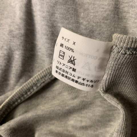 COMME des GARCONS SHIRT Size L Grey Heather Cotton Scoop Neck T Shirt