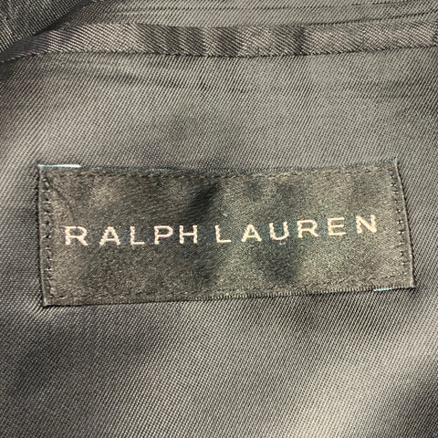 RALPH LAUREN Size 40 Regular Black Grey Houndstooth Wool Notch Lapel Suit