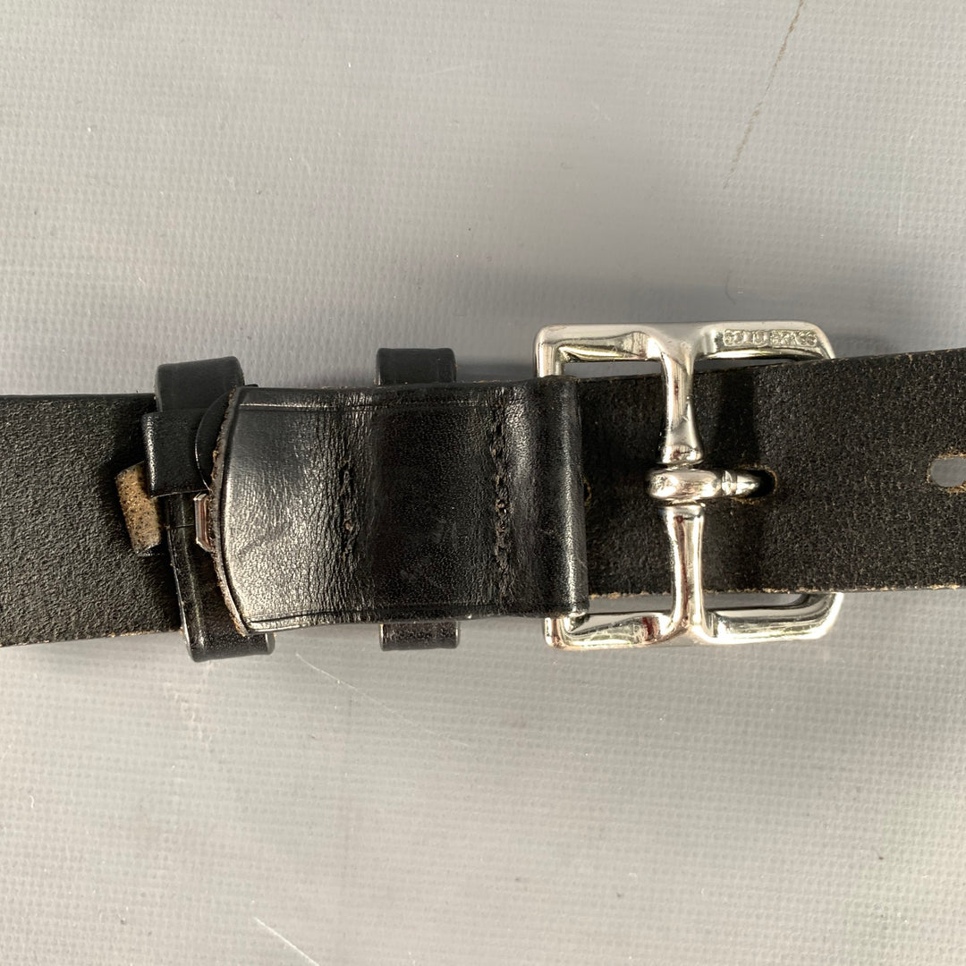 COACH Size 34 Black Solid Leather Belt