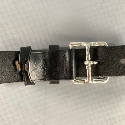 COACH Size 34 Black Solid Leather Belt