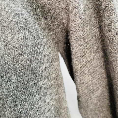 MAISON MARGIELA Size M Grey Brown Wool Suede Elbow Patches Sweater