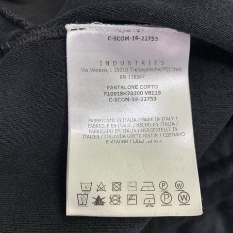 MONCLER Size L Black Terrycloth Cotton Drawstring Shorts