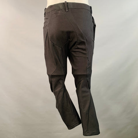 LEON EMANUEL BLANCK Size M Distortion Black Cotton Patchwork Casual Pants