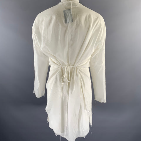 ASKYY TOKYO Size M White Silk Blend Long Sleeve Shirt