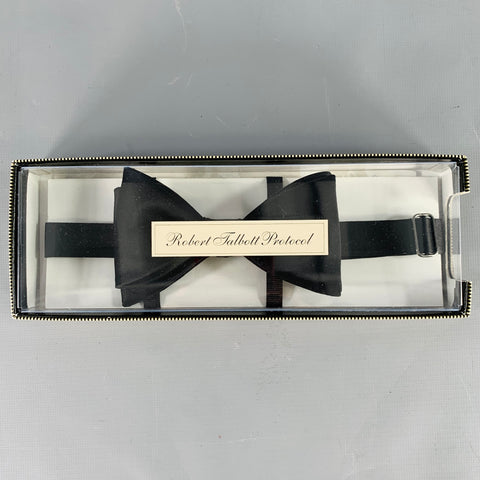 ROBERT TALBOTT PROTOCOL Black Silk Bow Tie
