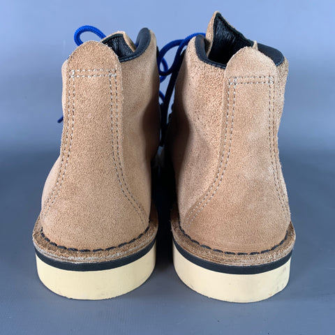 DANNER Size 9 Mountain Light Tan Blue Nubuck Lace-Up Hiking Boots