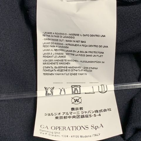Robe zippée plissée ARMANI COLLEZIONI Taille 4 Bleu marine Mélange de viscose