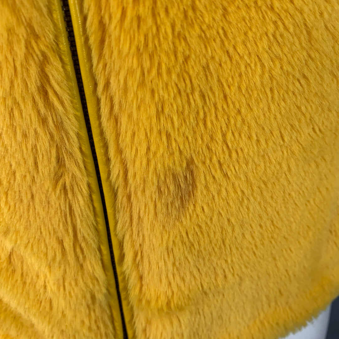 JOYRICH Size S Yellow Textured Polyester Hooded Jacket