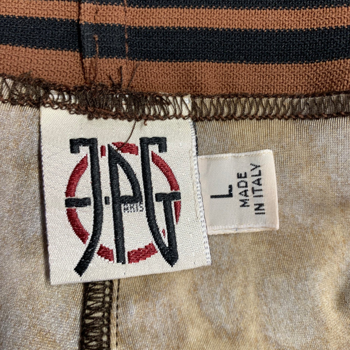 JEAN PAUL GAULTIER Size L Brown Tan Animal Print Speedo Swim Trunks