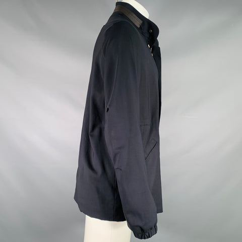 OAMC Size M Navy Wool Blend Drawstring Jacket