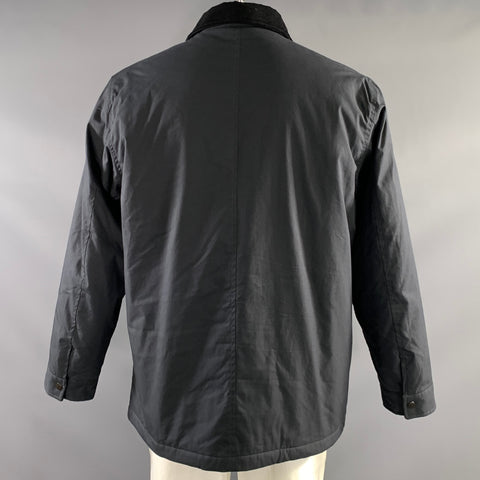 JW ANDERSON Size L Navy Cotton &  Nylon Zip Up Coat
