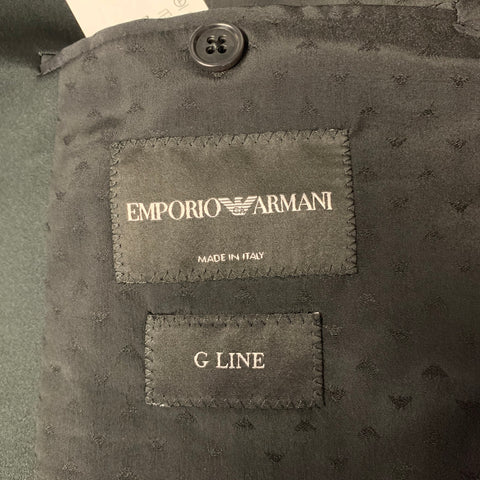 EMPORIO ARMANI Size 46 Black Burgundy Leopard  Print Wool Sport Coat