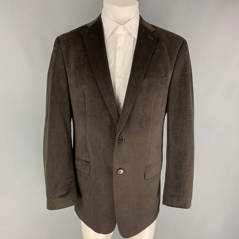 CALVIN KLEIN Taille 40 Manteau de sport à revers cranté en polyester marron