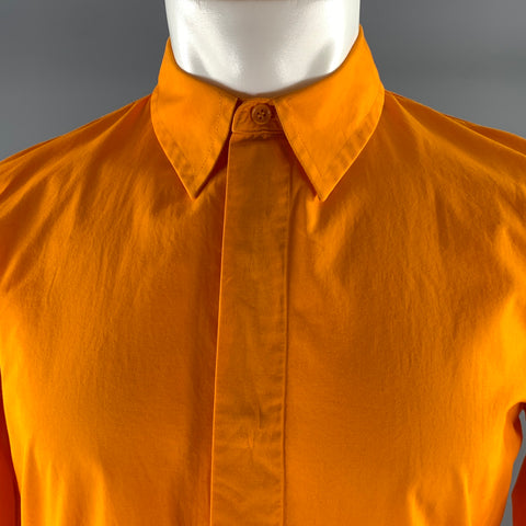 WALES BONNER Size S Orange Cotton Long Sleeve Shirt