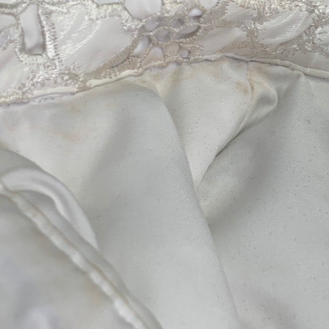 TOCCIN(NY) Robe chemise trapèze en dentelle de polyester ivoire avec ceinture, taille S