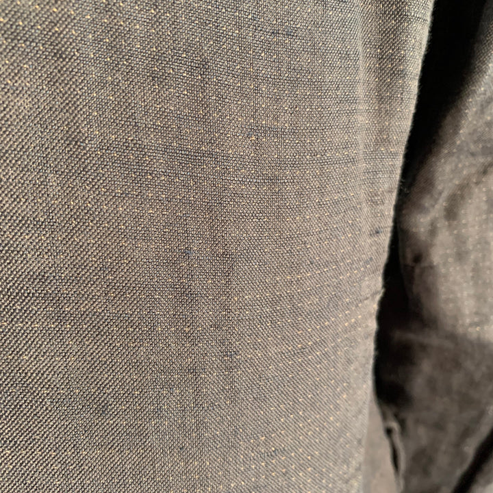 FORME 3’3204322896 Size 40 Grey Tan Dots Cotton Linen Silk Sport Coat