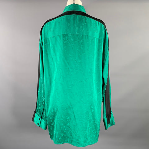 HAIDER ACKERMANN Taille S Chemise boutonnée Jacquard Vert Noir