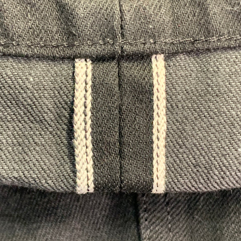 GUSTIN Size 40 151 Black Cotton Selvedge Twill Straight Jeans