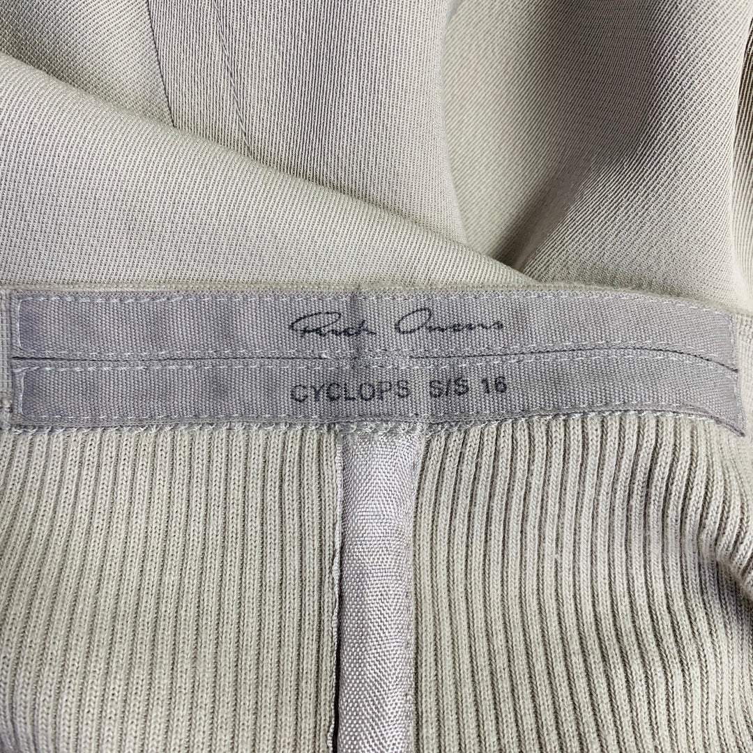 RICK OWENS SS16 Size 6 Cyclops Green Sage Viscose Blend Asymmetrical Long Skirt