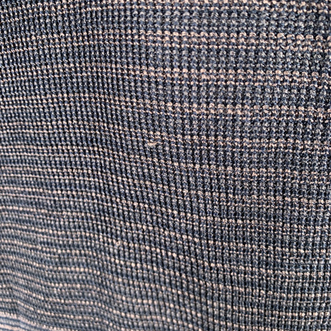 JHANE BARNES Size XL Grey Beige Stripe Silk Blend Polo Pullover