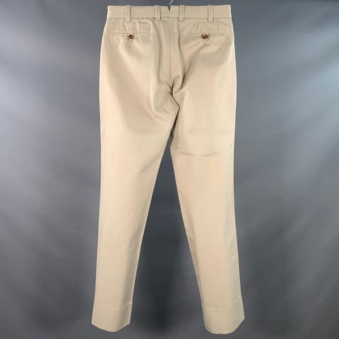 TOM FORD Size 30 Grey Taupe Twill Cotton Tapered Casual Pants