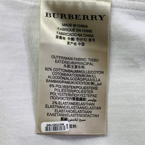 BURBERRY BRIT Taille L Veste Blazer en Jean Stretch Mélange Coton Crème