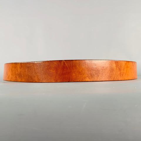 VINTAGE Size 38 Brown Gold Leather Belt