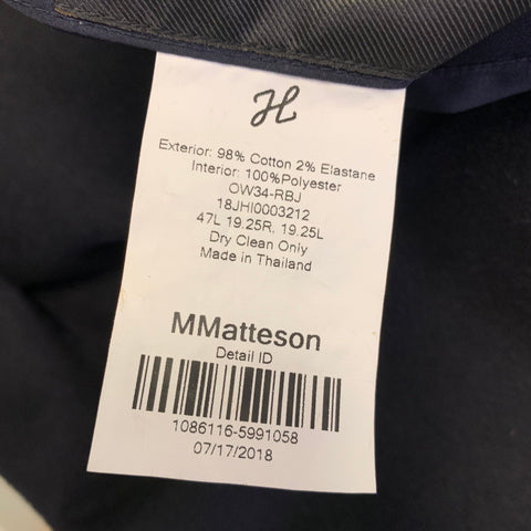 J.HILBURN Size L Black Navy Cotton Blend Reversible Bomber Coat