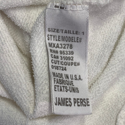 JAMES PERSE Size S White Cotton Crew Neck Sweatshirt