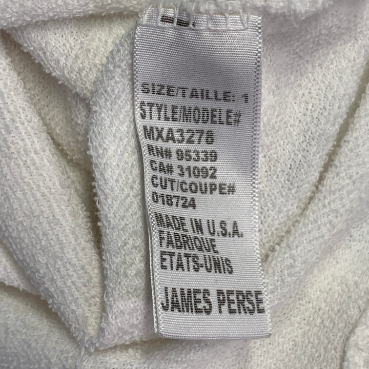 JAMES PERSE Size S White Cotton Crew Neck Sweatshirt