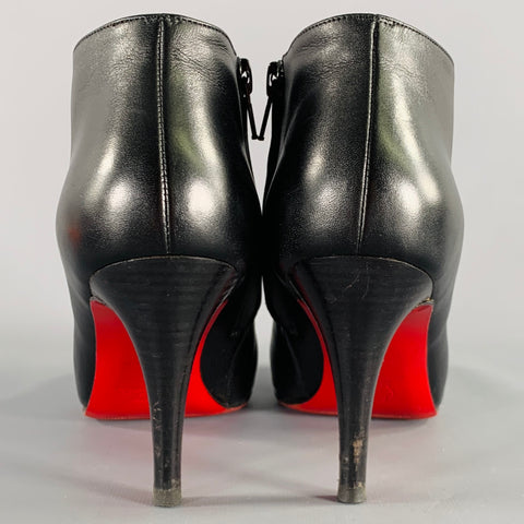 CHRISTIAN LOUBOUTIN Size 6 Black Side Zipper Stiletto Boots