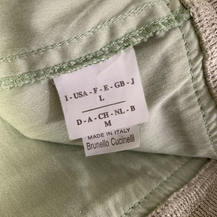 BRUNELLO CUCINELLI Size S Tan Mint Cotton Polyamide Sleeveless Casual Top