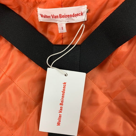 WALTER VAN BEIRENDONCK SS 19 Wild is The Wind Collection Size S Black Polyester Skeleton Bomber Jacket