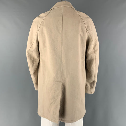 BURBERRY PRORSUM  Size 44 Beige Brown Mixed Fabrics Raglan Coat