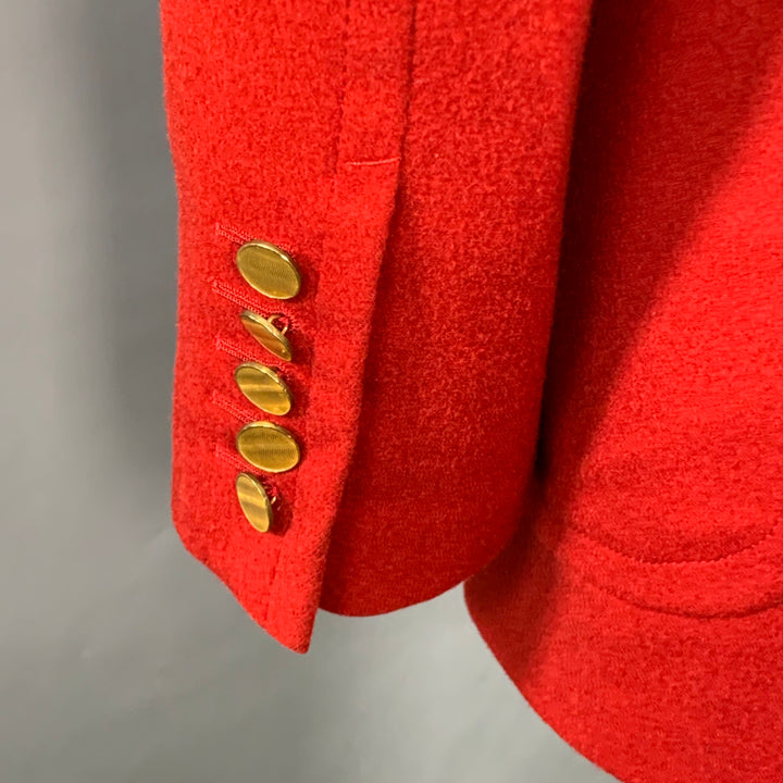GUCCI by TOM FORD Size 40 Red Cashmere Notch Lapel Sport Coat