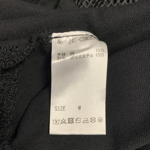 DANKE SCHON Size M Black Embroidery Cotton Mesh T-shirt