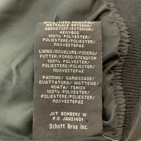 SCHOTT Cazadora bomber de poliéster de camuflaje verde Talla M
