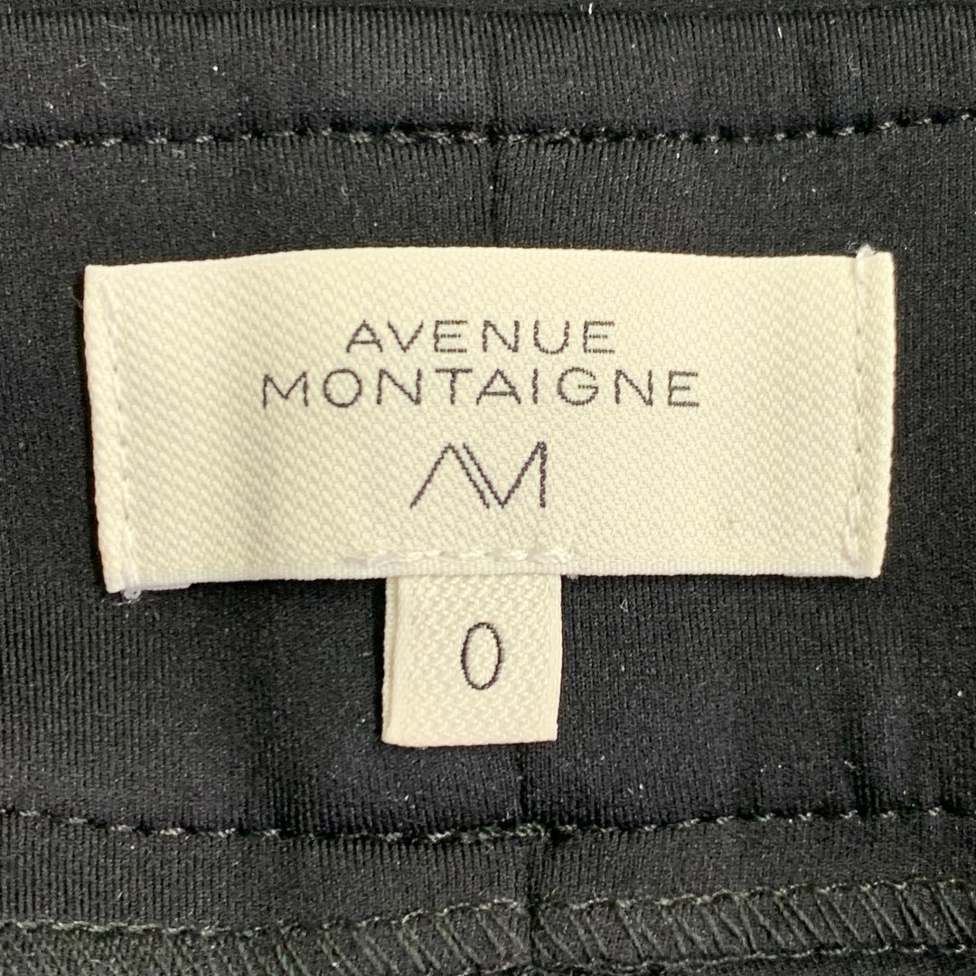 AVENUE MONTAIGNE Size 0 Black Polyamide Blend Flared Casual Pants