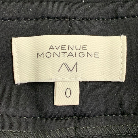 AVENUE MONTAIGNE Taille 0 Noir Polyamide Mélangé Pantalon Décontracté Évasé