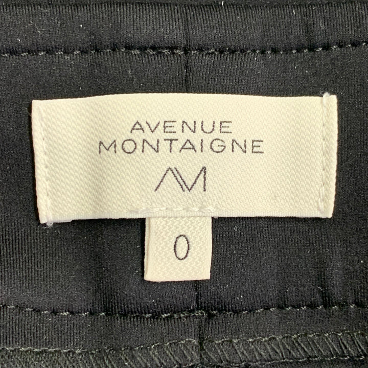 AVENUE MONTAIGNE Size 0 Black Polyamide Blend Flared Casual Pants