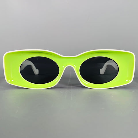 LOEWE x PAULA'S IBIZA White Green Acetate Two Tone Sunglasses