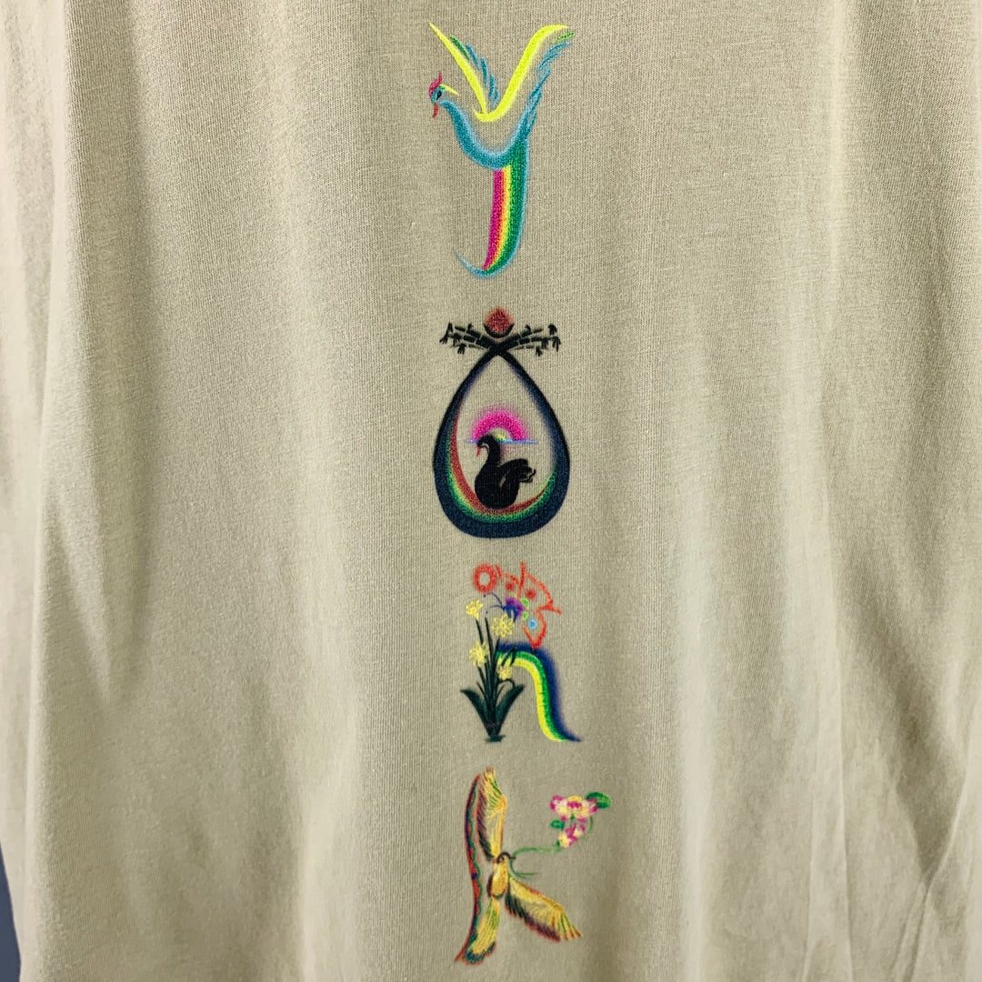 OPENING CEREMONY Size L Taupe New York Graphic Cotton Crew Neck T-shirt