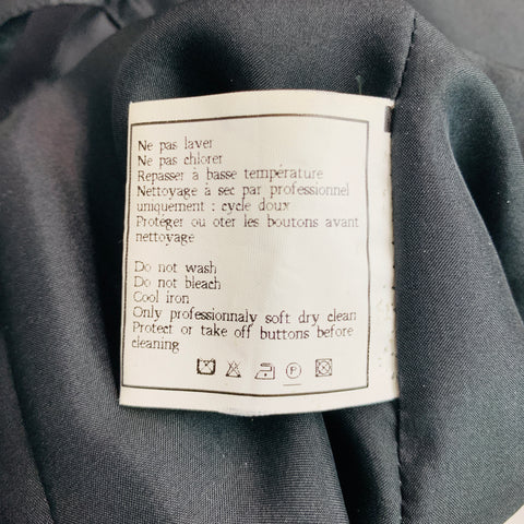 CHANEL Size 6 Black Wool  Nylon Empire Waist Below Knee Dress
