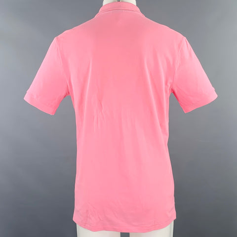 PS by PAUL SMITH Size M Pink Patch Organic Cotton Half Placket Polo