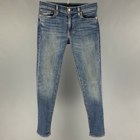 LEVI'S PREMIUM Taille 29 Jean en coton lavé bleu