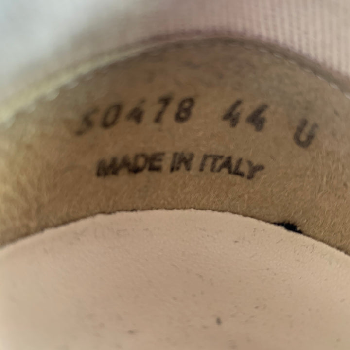 DRKSHDW Size 11 Cream Olive Twill Canvas Low Top Sneakers