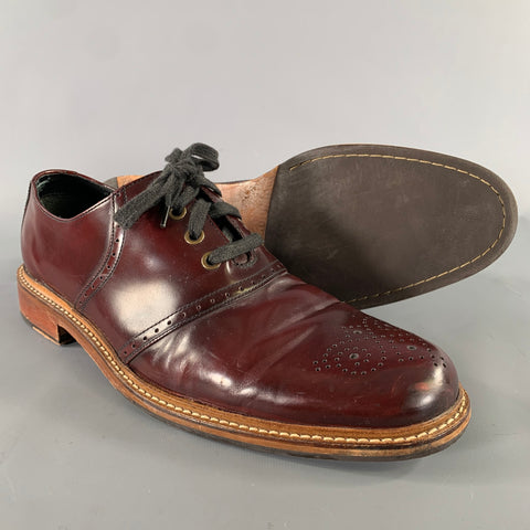 COLE HAAN Size 12 Burgundy Wingtip Leather Oxford Lace Up Shoes – Sui Generis Designer Consignment