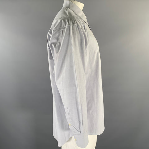 CHRISTIAN DIOR Size XL Grey Heather Cotton Vintage Long Sleeve Shirt