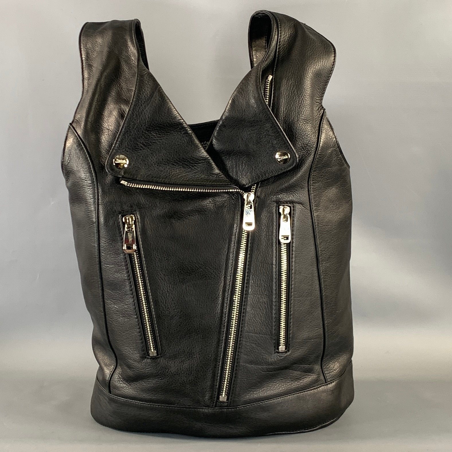 JEAN PAUL GAULTIER Black Silver Leather Bucket Bags – Sui Generis